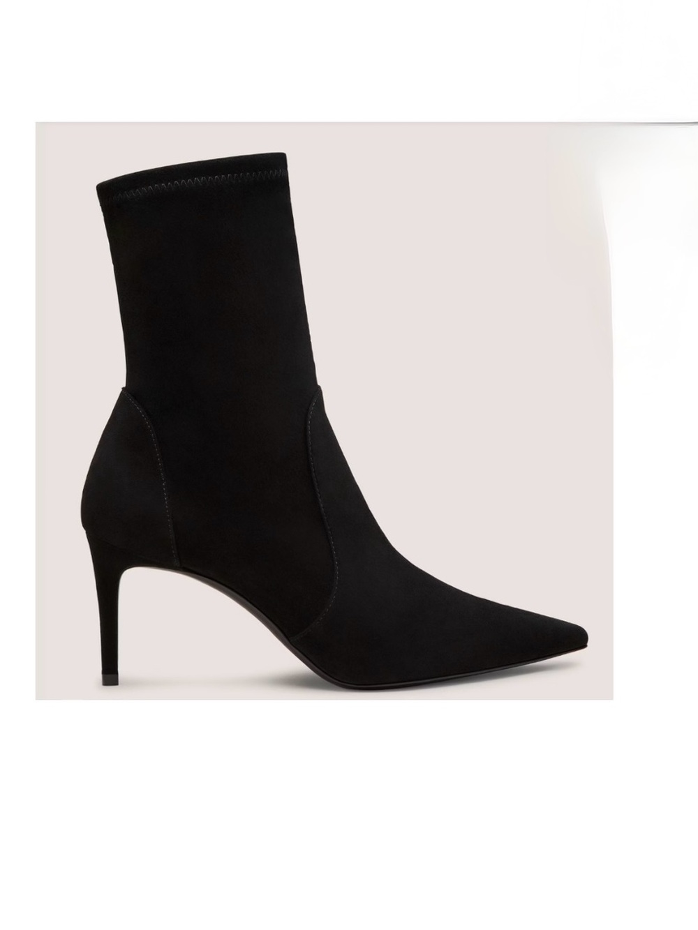 Stuart Weitzman 75mm Stretch black suede Bootie  7 women  gently used